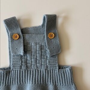 SHEIN Light Blue Knit Diaper Cover